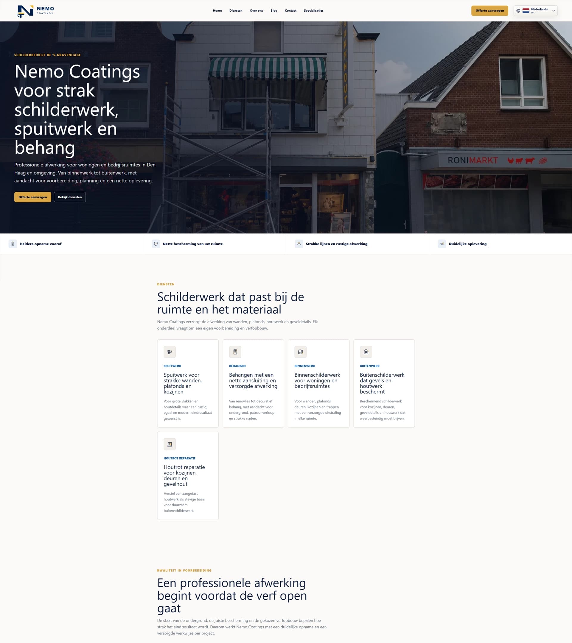 Screenshot van Nemo Coatings