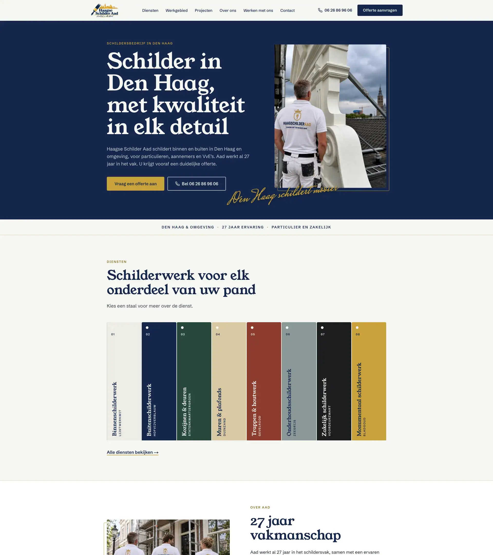 Screenshot van Haagse Schilder Aad